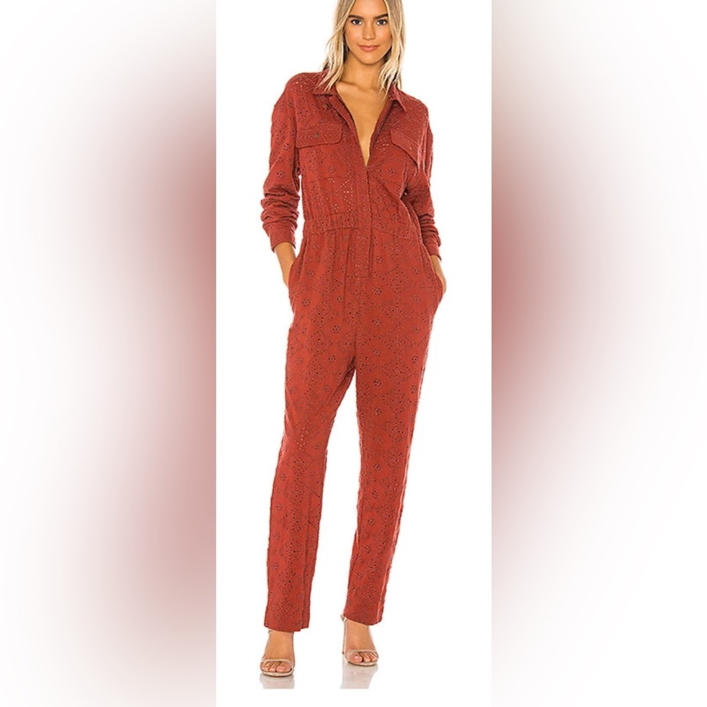 Free People Rust Jumpsuit